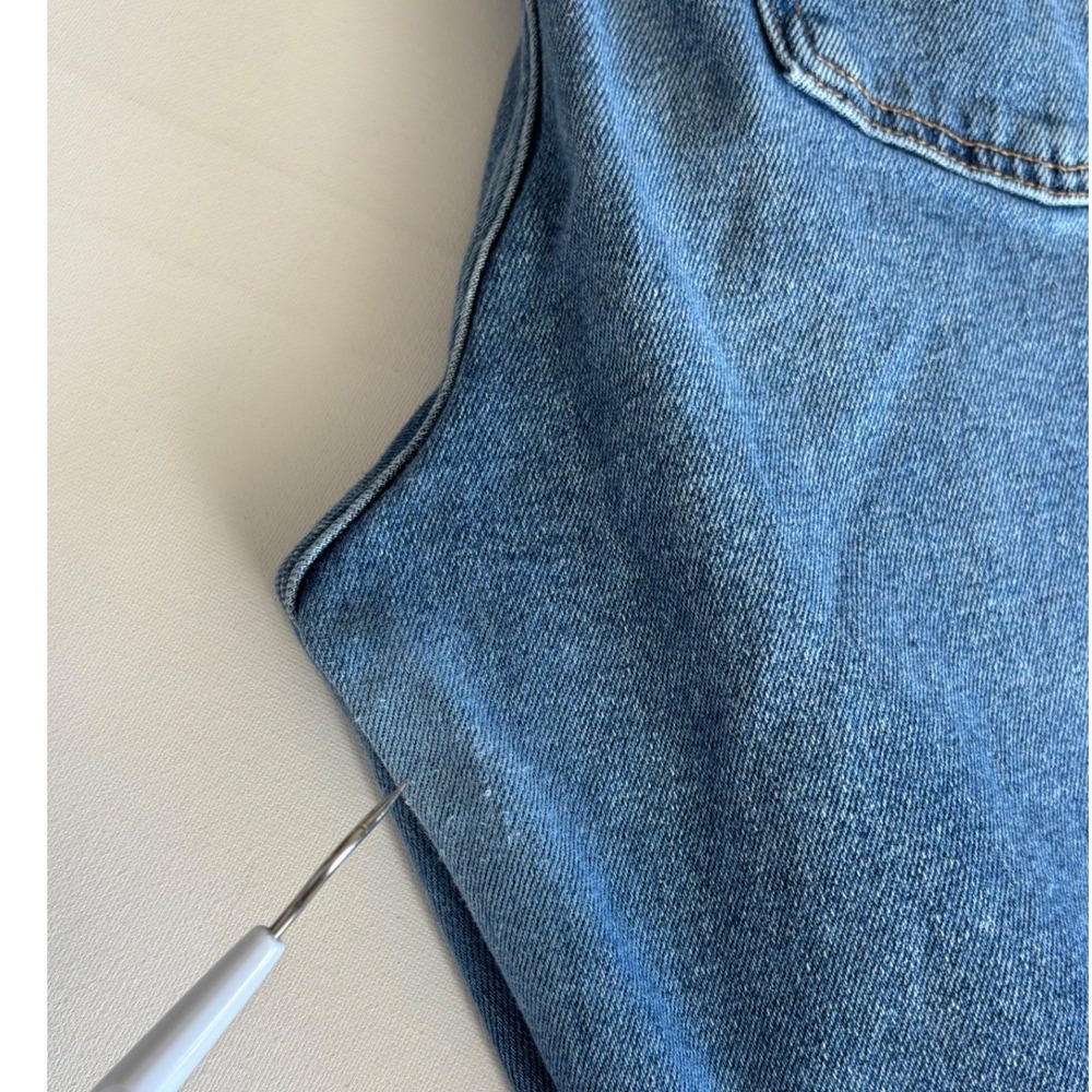 Hollister Ultra High-Rise Dad Jeans Blue Med Wash Stretch Size 15R Fits W32 L30 - Picture 10 of 11